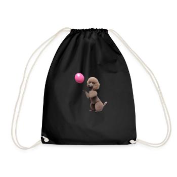 Pudelwelpe Hundewelpe Pudel Hundeliebe Hundehalter - Turnbeutel - Schwarz - Vorne