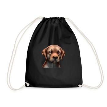 Labrador Retriever Labradorbesitzer Hundewelpe - Turnbeutel - Schwarz - Vorne