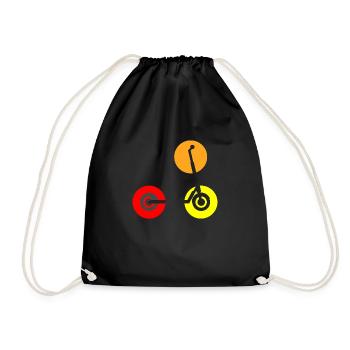 E-Scooter Scooter - Drawstring Bag - black - Front