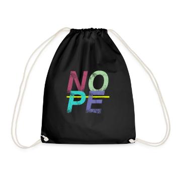 NOPE - sei kein Ja - Sager! - Turnbeutel - Schwarz - Vorne