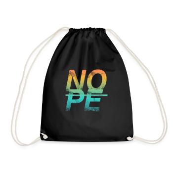 NOPE - don't be a yes sayer! - Drawstring Bag - black - Front