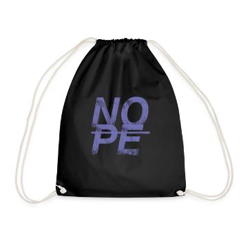 NOPE - don't be a yes sayer! - Drawstring Bag - black - Front