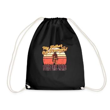 My father is a firefighter! - Drawstring Bag - black - Front