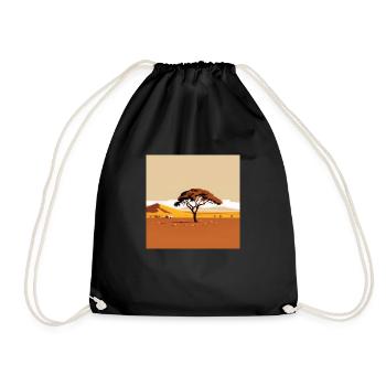 Time out in the desert - Drawstring Bag - black - Front