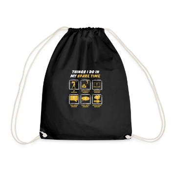 DANCE IN SPARE TIME - Drawstring Bag - black - Front