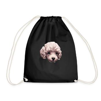 Pudelwelpe Hundewelpe Pudel Hundeliebe Hundehalter - Turnbeutel - Schwarz - Vorne