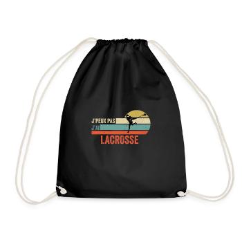 Je peux pas j'ai lacrosse idée cadeau lacrosse - Sac de sport léger - noir - Devant
