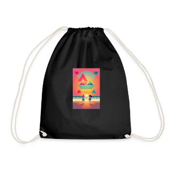Sunset Romance - Drawstring Bag - black - Front