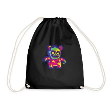 Lustiger Horror Gruseliger Bär Halloween Boo Bär - Turnbeutel - Schwarz - Vorne