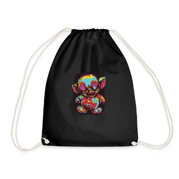 Horreur effrayante Ours effrayant Halloween Ours effrayant - Sac de sport léger - noir - Devant