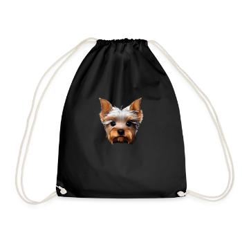 Dog Owner Yorkshire Terrier Puppy Dog - Drawstring Bag - black - Front