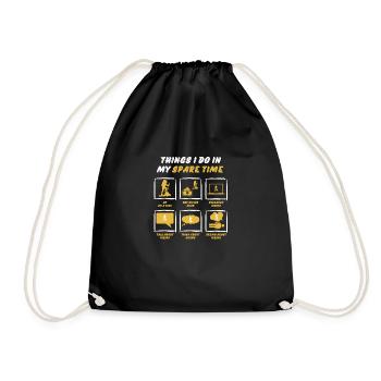HIKE IN SPARE TIME - Drawstring Bag - black - Front