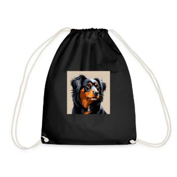 Dog - Drawstring Bag - black - Front
