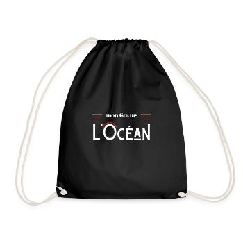 Mon cœur fait boum pour l’océan - Sac de sport léger - noir - Devant