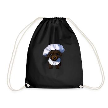 Caniche Chiot Chien Propriétaire Chien Chiot Caniche Chien Amour - Sac de sport léger - noir - Devant