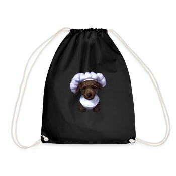 Dog Love Poodle Puppy Dog Puppy Poodle Dog Owner - Drawstring Bag - black - Front