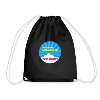 Super-maman, super-héros. Meilleure maman. BD. - Sac de sport léger - noir - Devant