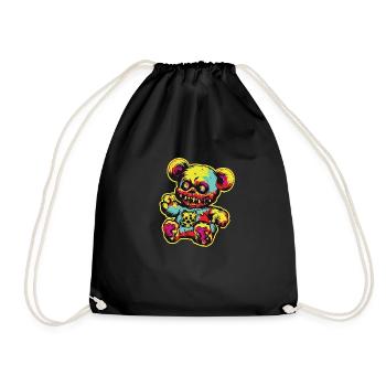 Horror Scary Bear Halloween Shadowy Snuggles - Drawstring Bag - black - Front
