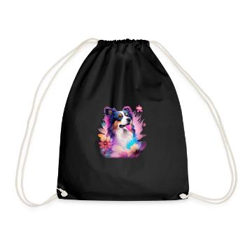 Australian Shepherd - Turnbeutel - Schwarz - Vorne