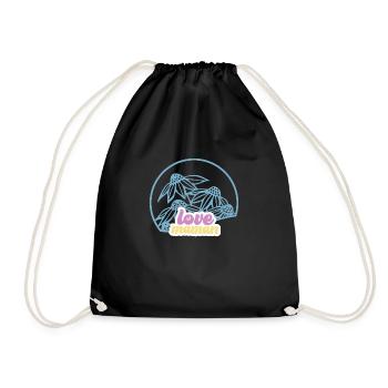 SA015 ecusson floral 1 - Sac de sport léger - noir - Devant