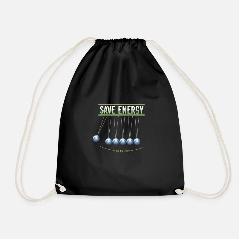 Save energy - Drawstring Bag - black