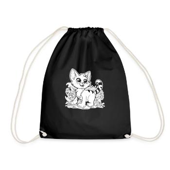 Chat chaton chaton dame - Sac de sport léger - noir - Devant