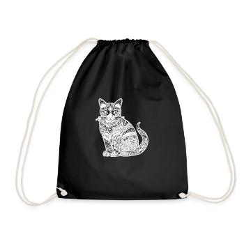 Chat chaton chaton dame - Sac de sport léger - noir - Devant