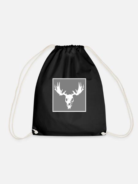 Moose sake - Drawstring Bag - black