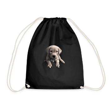 Labrador, propriétaire du chiot Labrador Retriever - Sac de sport léger - noir - Devant