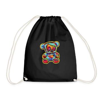 Horror Scary Bear Halloween Shadow Dancer - Drawstring Bag - black - Front
