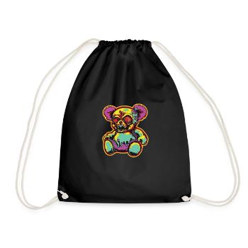 Horror Scary Bear Halloween Witch's Brew - Drawstring Bag - black - Front