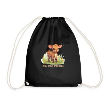 Chow chow, Browncow - Sac de sport léger - noir - Devant