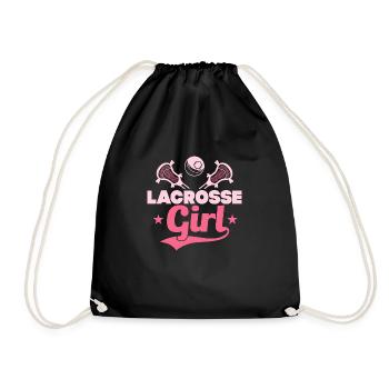 Lacrosse Girl Lacrosse Player Woman - Turnbeutel - Schwarz - Vorne