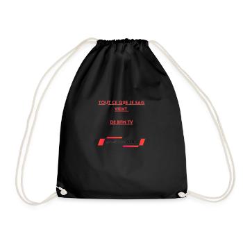 Vêtements Humour tee shirt médias politique - Sac de sport léger - noir - Devant
