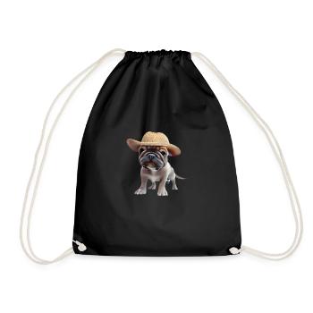 Chiens Dog Propriétaire Bulldog Dog Propriétaire de chien - Sac de sport léger - noir - Devant