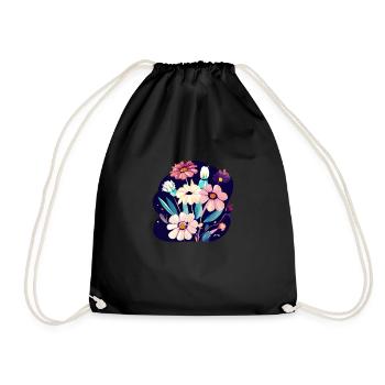 Bouquet de fleurs Fleuristerie Nature Prairie fleurie - Sac de sport léger - noir - Devant