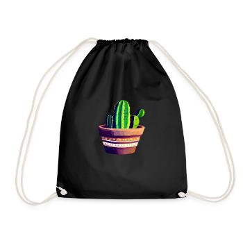 Cactus Plante Botanique Biodiversité - Sac de sport léger - noir - Devant