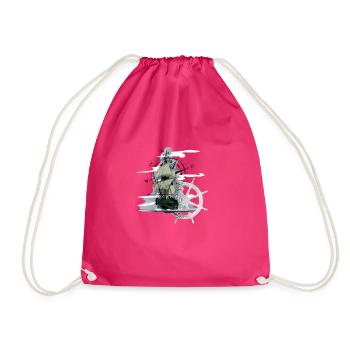 Sailing ship - Drawstring Bag - fuchsia - Front