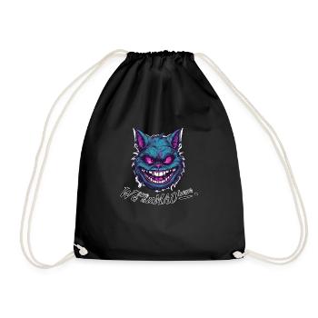 Chat fou du Cheshire - Sac de sport léger - noir - Devant