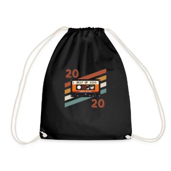 Retro-Vintage-Jubiläum 2020 - Turnbeutel - Schwarz - Vorne