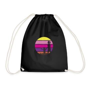 maman et fille - Cadeaux de la fête des Mères - Sac de sport léger - noir - Devant