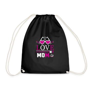 J’aime ma mère - Cadeaux de la fête des mères - Sac de sport léger - noir - Devant