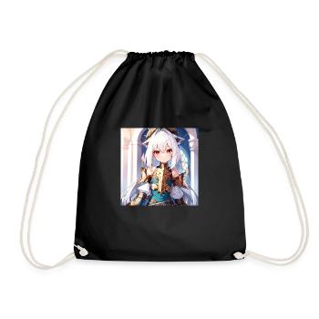 Anime Fantasy Girl 7 - Drawstring Bag - black - Front