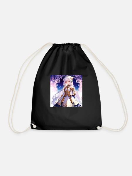 Anime Fantasy Girl 9 - Drawstring Bag - black