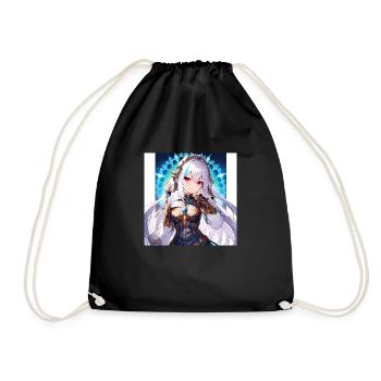 Anime Fantasy Girl 13 - Drawstring Bag - black - Front