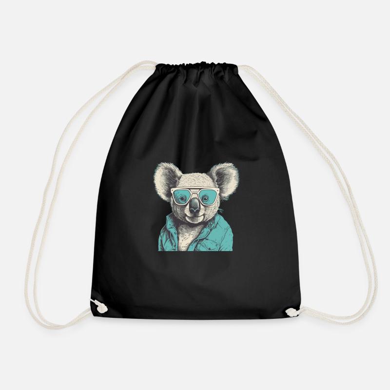 cooler Koala - Turnbeutel - Schwarz