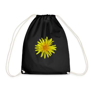 Meadow Pippau Dandelion - Drawstring Bag - black - Front