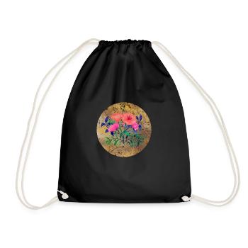 Blooming hope - Drawstring Bag - black - Front
