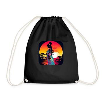 Japanese Dream #1 - Drawstring Bag - black - Front