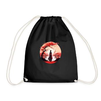 Japanese Dream #4 - Drawstring Bag - black - Front